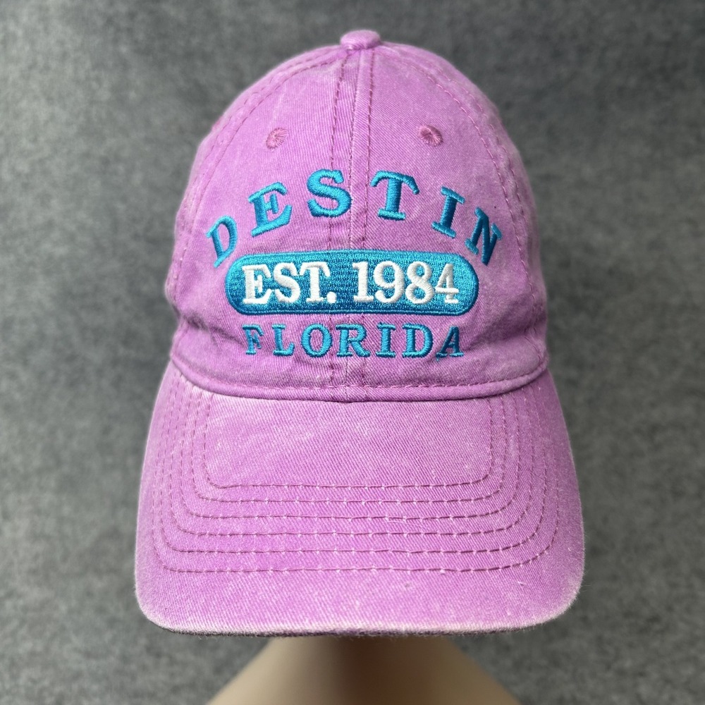 Alvin's Island Unisex Destin Florida Baseball Cap OS Pink Pigment Dyed Cotton